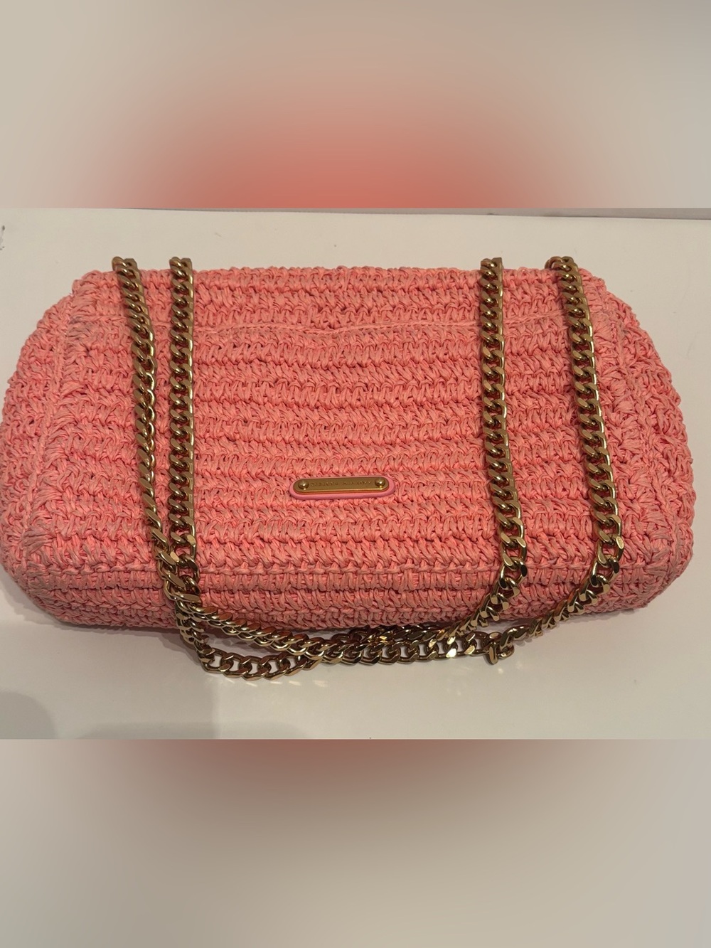 Rebecca Minkoff Edie Woven Medium Crossbody Bag Rose Pink
